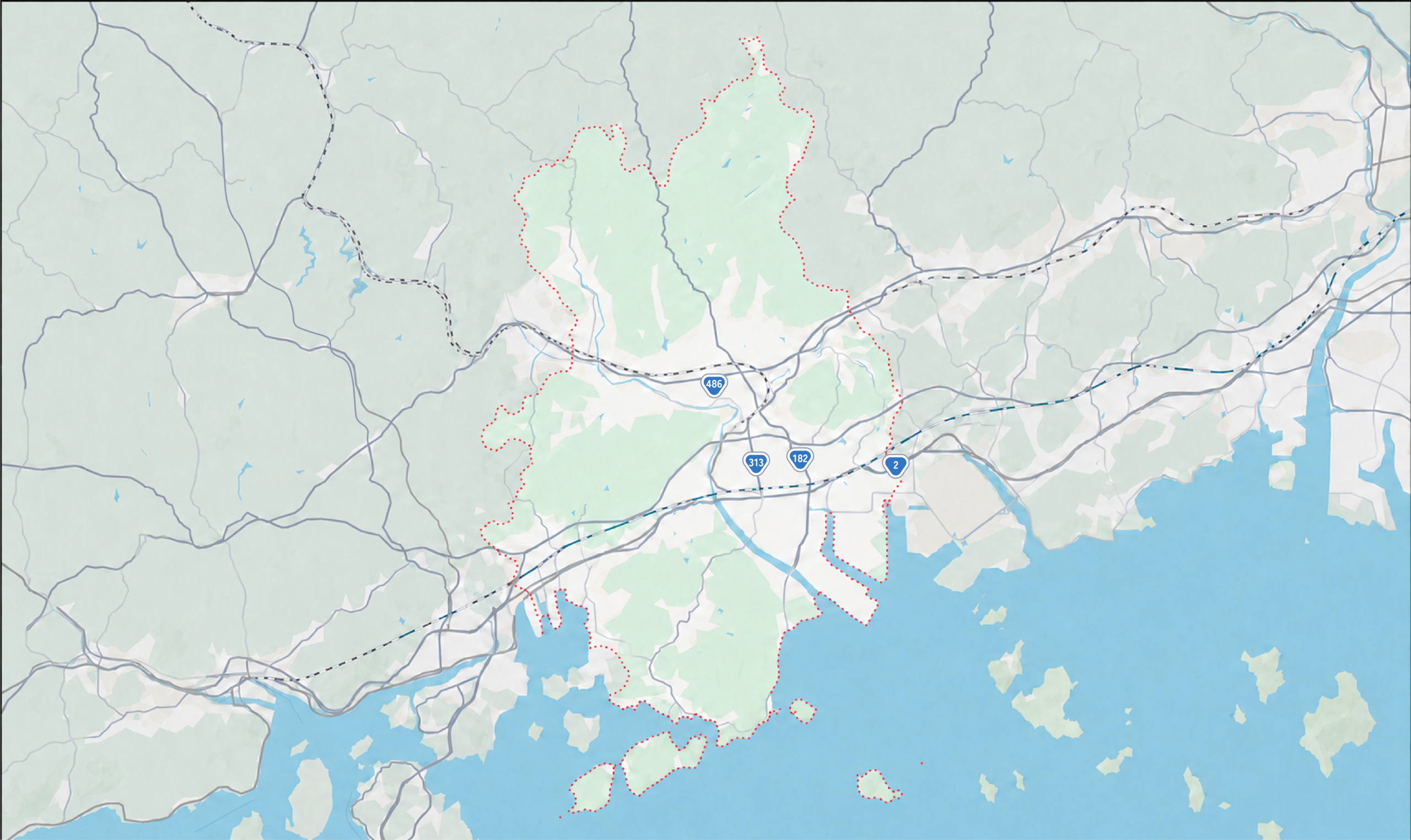 福山市の地図
